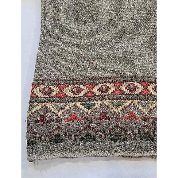 Express Tricot Chunky Knit Sweater Size Med Fair Isle Wool Angora Acrylic Silk - Picture 10 of 15